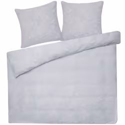 Duvet Cover Set MORNINGSIDE Sateen Cotton 220 x 240 cm Grey