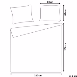 Duvet Cover Set AVONDALE Sateen Cotton 200 x 220 cm Grey