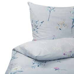 Duvet Cover Set EVERGREEN Sateen Cotton 200 x 220 cm Light Blue