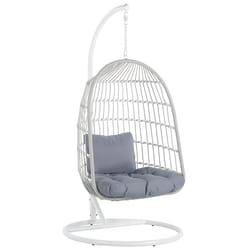 Hanging Chair with Stand ALLERA Metal White