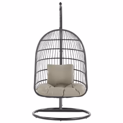 Hanging Chair with Stand ALLERA Metal Black