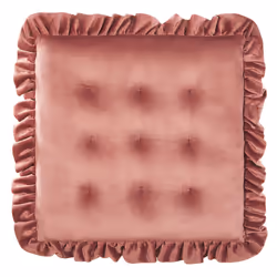 Square Velvet Seat Cushion 40 x 40 cm Pink KALANCHOE
