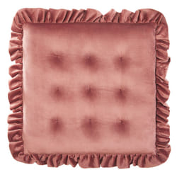 Square Velvet Seat Cushion 40 x 40 cm Pink KALANCHOE