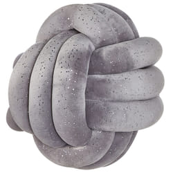 Velvet Knot Cushion with Glitter 30 x 30 cm Grey MALNI