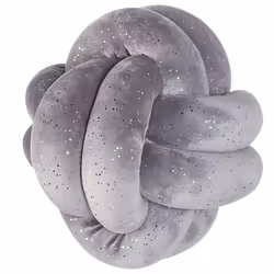 Knot Cushion with Glitter 20 x 20 cm Grey MALNI