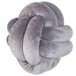 Knot Cushion with Glitter 20 x 20 cm Grey MALNI