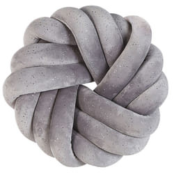 Velvet Knot Cushion with Glitter 30 x 30 cm Grey AKOLA