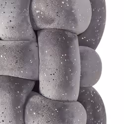 Velvet Knot Cushion with Glitter 30 x 30 cm Grey SIRALI