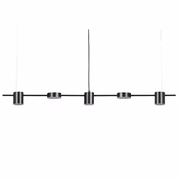 5 Light Metal LED Pendant Lamp Black SESTRA