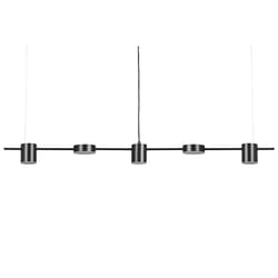 5 Light Metal LED Pendant Lamp Black SESTRA