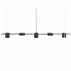 5 Light Metal LED Pendant Lamp Black SESTRA