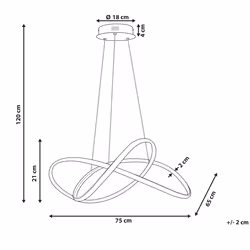 Metal LED Pendant Lamp Gold TUMEN