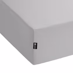 Fitted Sheet HOFUF Cotton 140 x 200 cm Light Grey