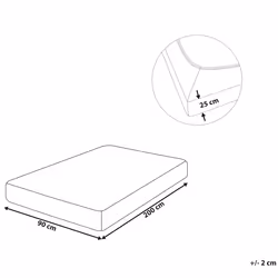 Fitted Sheet HOFUF Cotton 90 x 200 cm Pink