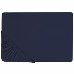 Fitted Sheet HOFUF Cotton 140 x 200 cm Navy Blue
