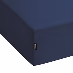 Fitted Sheet HOFUF Cotton 160 x 200 cm Navy Blue - Additional view 3