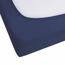 Fitted Sheet HOFUF Cotton 160 x 200 cm Navy Blue - Additional view 4