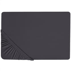 Fitted Sheet HOFUF Cotton 180 x 200 cm Black