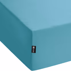 Fitted Sheet HOFUF Cotton 140 x 200 cm Turquoise