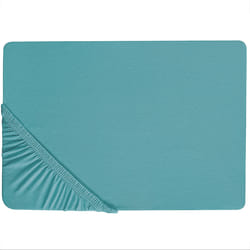 Fitted Sheet HOFUF Cotton 160 x 200 cm Turquoise