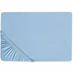 Fitted Sheet HOFUF Cotton 90 x 200 cm Light Blue