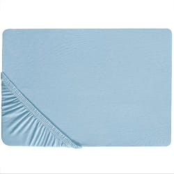 Fitted Sheet HOFUF Cotton 90 x 200 cm Light Blue