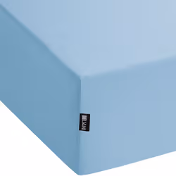 Fitted Sheet HOFUF Cotton 90 x 200 cm Light Blue