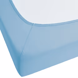 Fitted Sheet HOFUF Cotton 90 x 200 cm Light Blue - Additional view 4