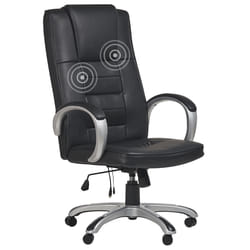 Massage Chair with Heating GRANDEUR Faux Leather Black