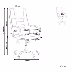 Massage Chair with Heating GRANDEUR Faux Leather Cream