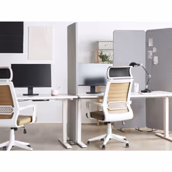 Acoustic 3 Panel Room Divider STANDI Light Grey 184 cm 184 cm