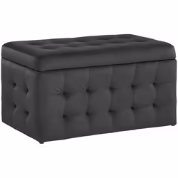 Storage Ottoman MICHIGAN Velvet Black