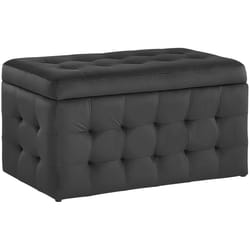 Storage Ottoman MICHIGAN Velvet Black