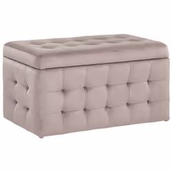 Storage Ottoman MICHIGAN Velvet Pink