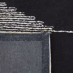 Cotton Area Rug 160 x 230 cm Black and White BATHINDA