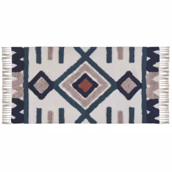 Rectangular Cotton Area Rug 80 x 150 cm Multicolour KOZLU