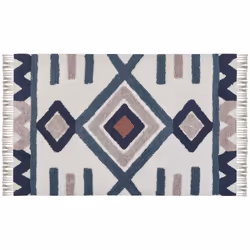 Rectangular Cotton Area Rug 140 x 200 cm Multicolour KOZLU