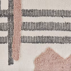 Rectangular Cotton Area Rug 80 x 150 cm Beige and Black MURADIYE