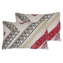 Set of 2 Cotton Cushions Geometric Pattern 30 x 50 cm Multicolour BETULA