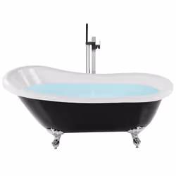 Freestanding Bathtub CAYMAN 1700 x 760 mm Black/ White