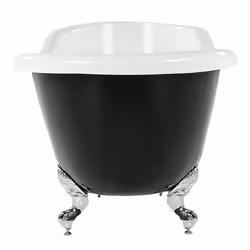 Freestanding Bathtub CAYMAN 1700 x 760 mm Black/ White