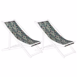 Set of 2 Sun Lounger Replacement Fabrics Pelican Pattern ANZIO / AVELLINO