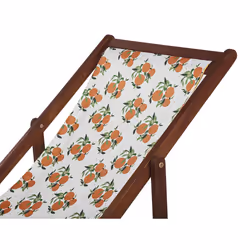 Set of 2 Sun Lounger Replacement Fabrics Oranges Pattern ANZIO / AVELLINO