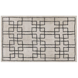 Cotton Area Rug 140 x 200 cm Beige TURHAL