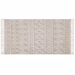 Cotton Area Rug 80 x 150 cm Beige DIDIM