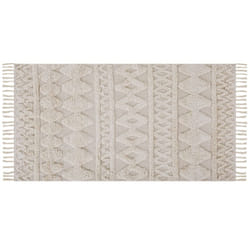 Cotton Area Rug 80 x 150 cm Beige DIDIM