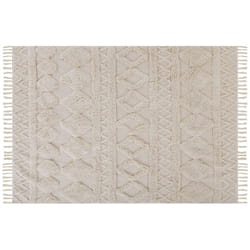 Cotton Area Rug 160 x 230 cm Beige DIDIM