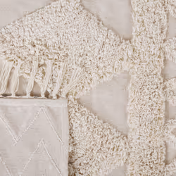 Cotton Area Rug 160 x 230 cm Beige DIDIM