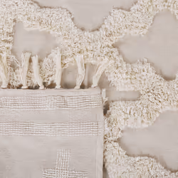 Cotton Area Rug 160 x 230 cm Beige SULUOVA