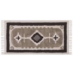 Cotton Area Rug 80 x 150 cm Beige GEYVE